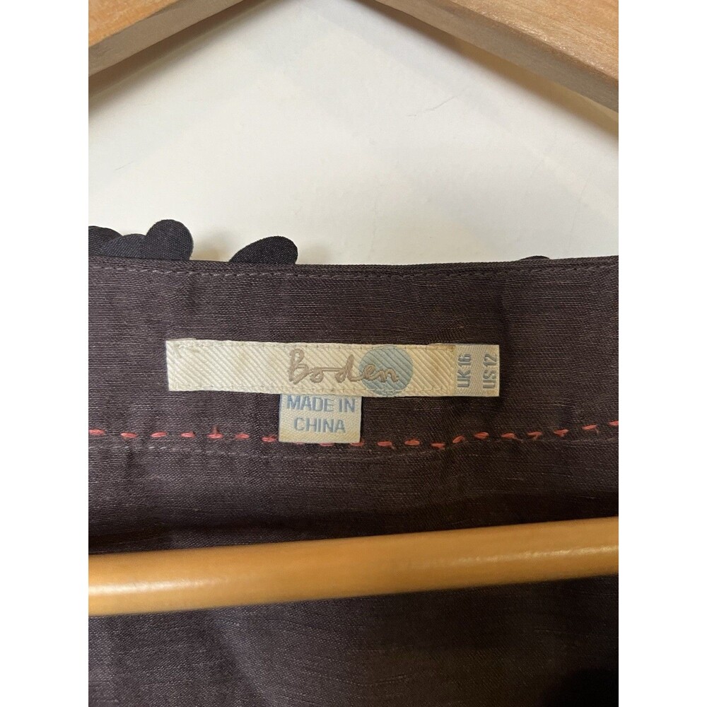 Boden Charcoal Gray V Neck 3/4 Sleeve Silk Linen Blend Tunic Mini Dress Size 12 - Picture 5 of 9